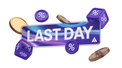 Urgent! Last day of incredible sales event with floating coins and percentage cubes, grab your deals now!