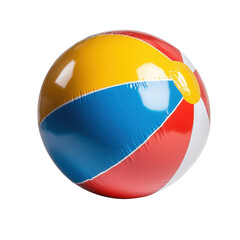 Isolated image of a colorful beach ball against a dark background space transparent background, png