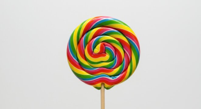 colorful lollipop isolated on white background