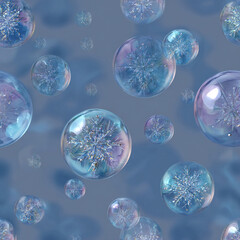 Christmas balls in blue shades. New Year's background.