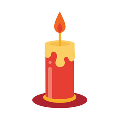 Candle vector art on a white background