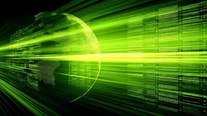 Abstract digital depiction of global technology and data storage worldwide connectivity - Powered by Adobe