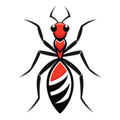 Minimal Ant Logo Design in Modern Silhouette Style