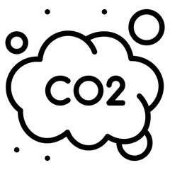 CO2 icon in vector illustration