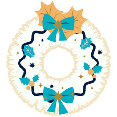 クリスマスリースのイラスト