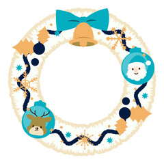 クリスマスリースのイラスト