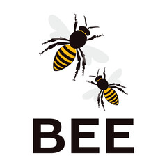Bee Logo. Flat bee icon design. Company and business symbol template
