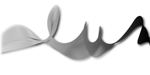 3d rendered illustration of a black and white paper knife