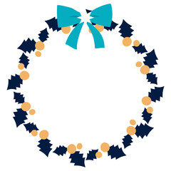 クリスマスリースのイラスト