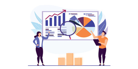 Visualizing Growth People Analyzing Data Charts and Business Performance