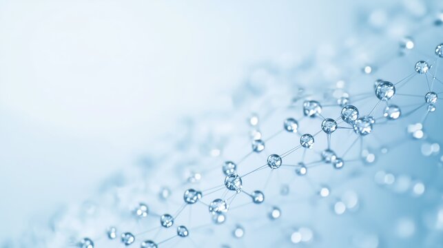 Molecular Structure with Water Droplets