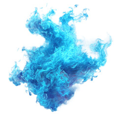 A blue flame is depicted in the image, with its blue color