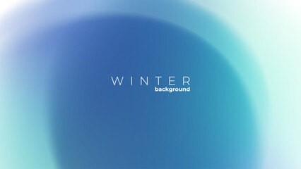 Winter blurred background. Winter theme blue gradients for creative seasonal graphic design. Vector illustration.