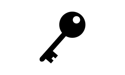 Vintage Key Silhouette Vector Retro Security and Lock Symbol