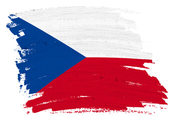 Czechia flag background paint splash brushstroke