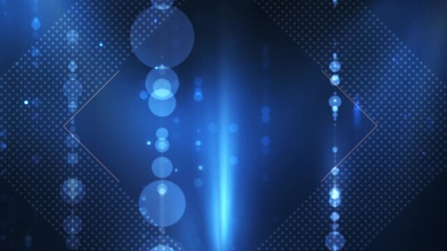 Modern digital graduation ceremony background with glowing particles and diploma Particles Blue event game trailer titles cinematic concert stage background loop