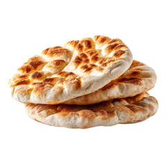 Three pieces of bread with a burnt crust