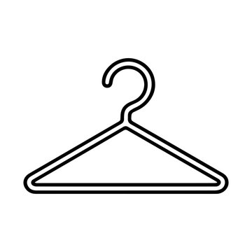 Offset double-line hanger icon on transparent background &mdash; representing a hanger design with two parallel bars at different heights (offset), often used for layering garments or hanging suits with pan