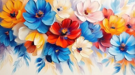 Obraz premium Vibrant Floral Painting