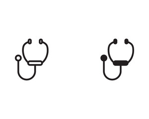 A set of stethoscope icons in various colors