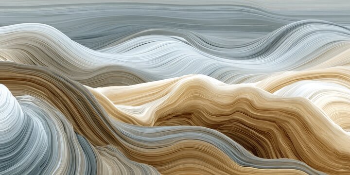 Abstract waves of muted colors