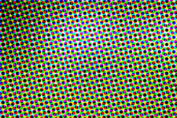 Halftone Dot Pattern: An abstract composition of a halftone dot pattern, featuring a vibrant array of colors and forming a textured design.