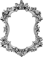 Vintage Ornate Frame SVG Bundle, Baroque Decorative Border PNG, Antique Frame Clipart for Invitations and Crafts