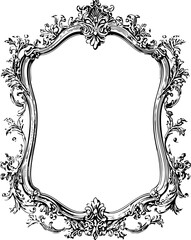 Vintage Ornate Frame SVG Bundle, Baroque Decorative Border PNG, Antique Frame Clipart for Invitations and Crafts