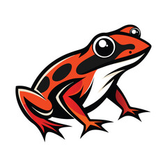 Poison Dart Frog Vector on White Background