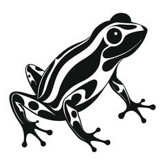 Minimal Frog Head Logo Design in Silhouette Style