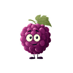 A cartoon grape with a smile on its face