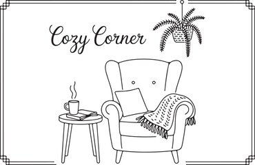 Cozy Chair Coloring Page
