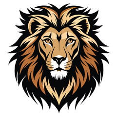 Modern Lion Mascot Logo Design Illustration