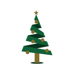 simple pine tree for Christmas celebration logo vector