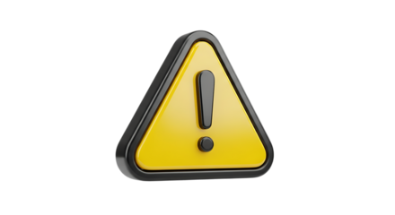 Isolated yellow warning sign with exclamation point on black background video 4k