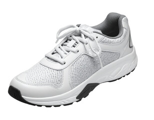 Sports Sneaker Angled Top View with Untied Laces, isolated on transparent background