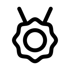 Award flat minimal outline icon representing achievement, recognition, and modern accomplishment design