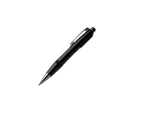  Professional Black Ballpoint Pen — Clean Transparent PNG
