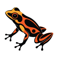 Modern Frog Design Illustration on White Background