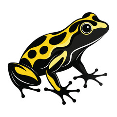 Modern Frog Design Illustration on White Background