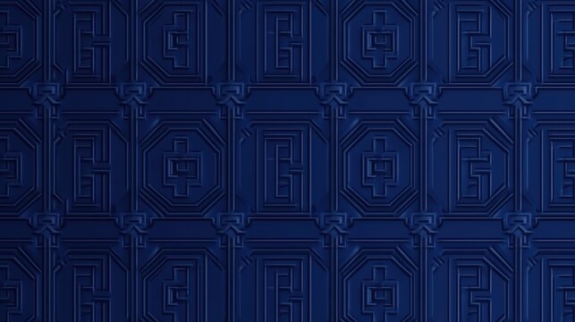 Intricate Blue Geometric Pattern