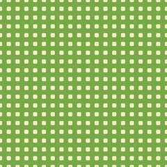 Rounded square grid seamless pattern featuring pale lime squares on a fresh leaf green background. Ideal for modern branding, packaging, web design, and print projects.