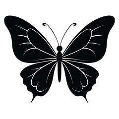 Elegant Butterfly Silhouette Illustration Decorative Design