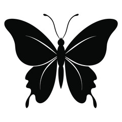 Elegant Butterfly Silhouette Illustration Decorative Design