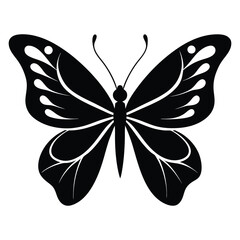Elegant Butterfly Silhouette Illustration Decorative Design