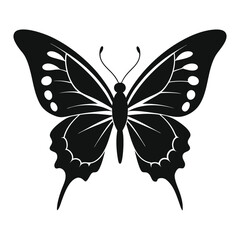 Elegant Butterfly Silhouette Illustration Decorative Design