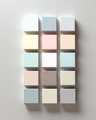 A collection of neutral pastel squares arranged symmetrically, perfect for backgrounds or design elements in various projects.