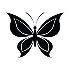 Elegant Butterfly Silhouette Illustration Decorative Design