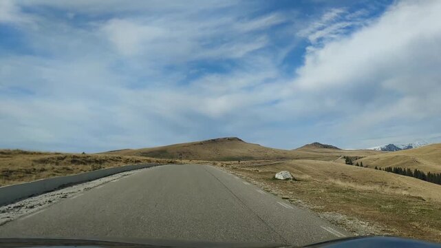 Transbucegi mountain road in the southern Carpathians of Romania.