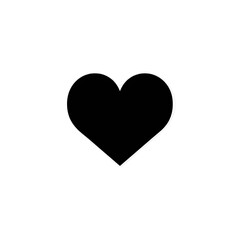 A black image featuring a white-outlined heart. Simple shape, strong contrast